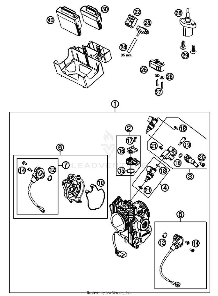 Throttle Body 690 Enduro Engine - 2011 Schematic