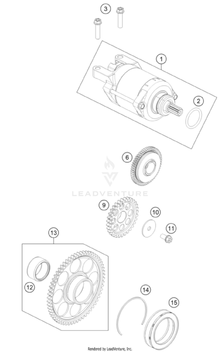 Electric Starter 350 SX-F ENGINE - 2026 Schematic