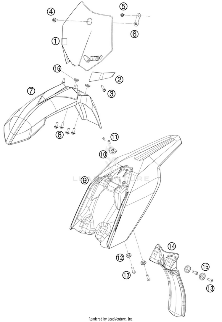 Mask, Fenders 50 SX Chassis - 2011 Schematic
