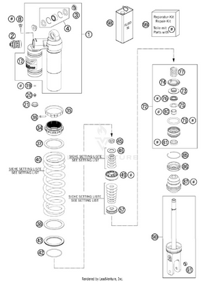 Shock Absorber Disassembled Schematic
