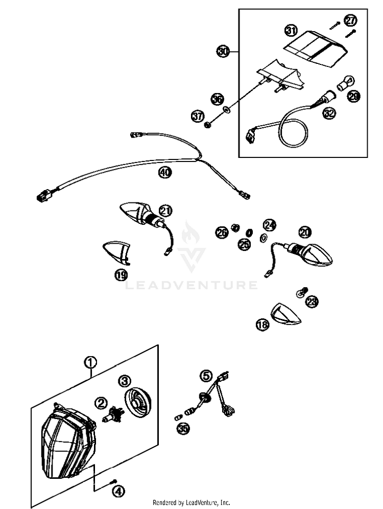 Lighting System 690 Enduro Chassis - 2012 Schematic