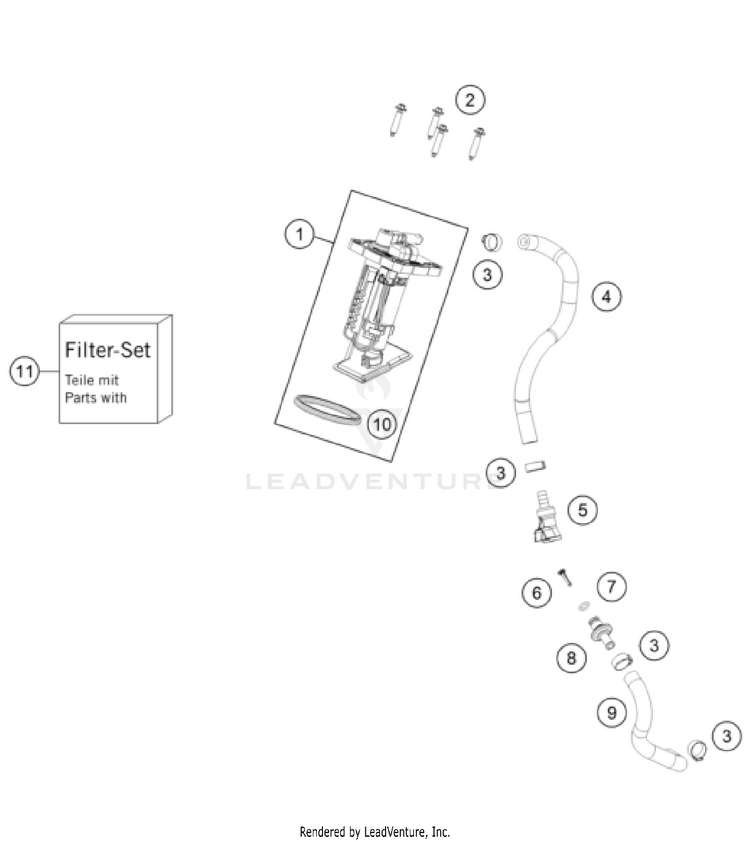 Fuel Pump 350 SX-F CHASSIS - 2025 Schematic