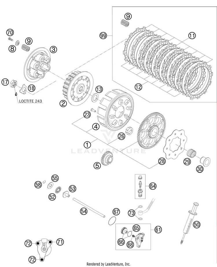 Clutch 300 XC Engine - 2011 Schematic