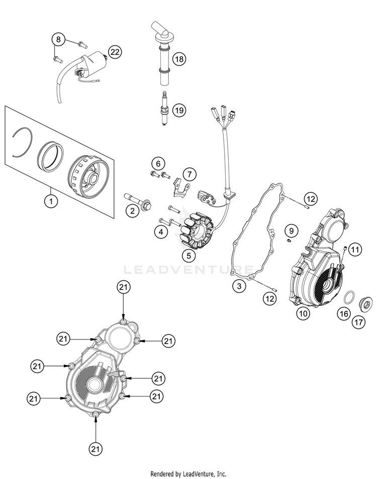 Ignition System 350 XC-F Engine - 2021 Schematic