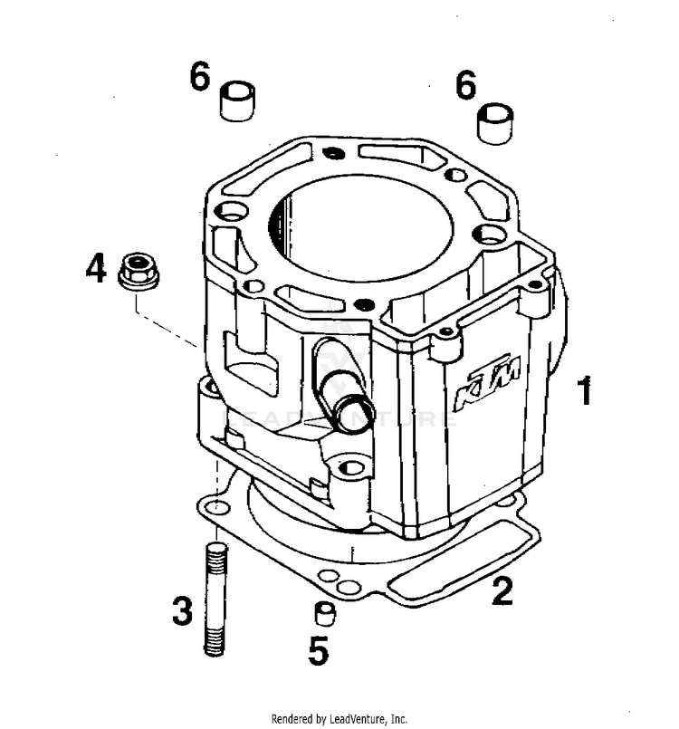 Cylinder 620 RXC Engine - 1996 Schematic