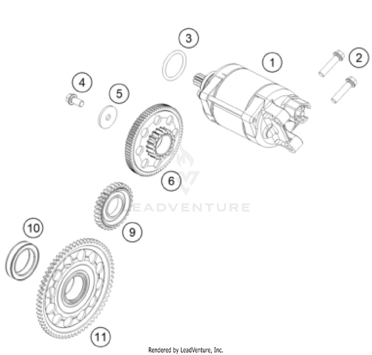 Electric Starter 500 EXC US SL ENGINE - 2026 Schematic