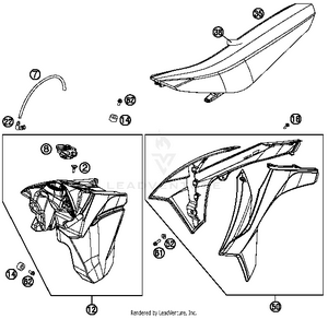 Tank, Seat, Cover Schematic