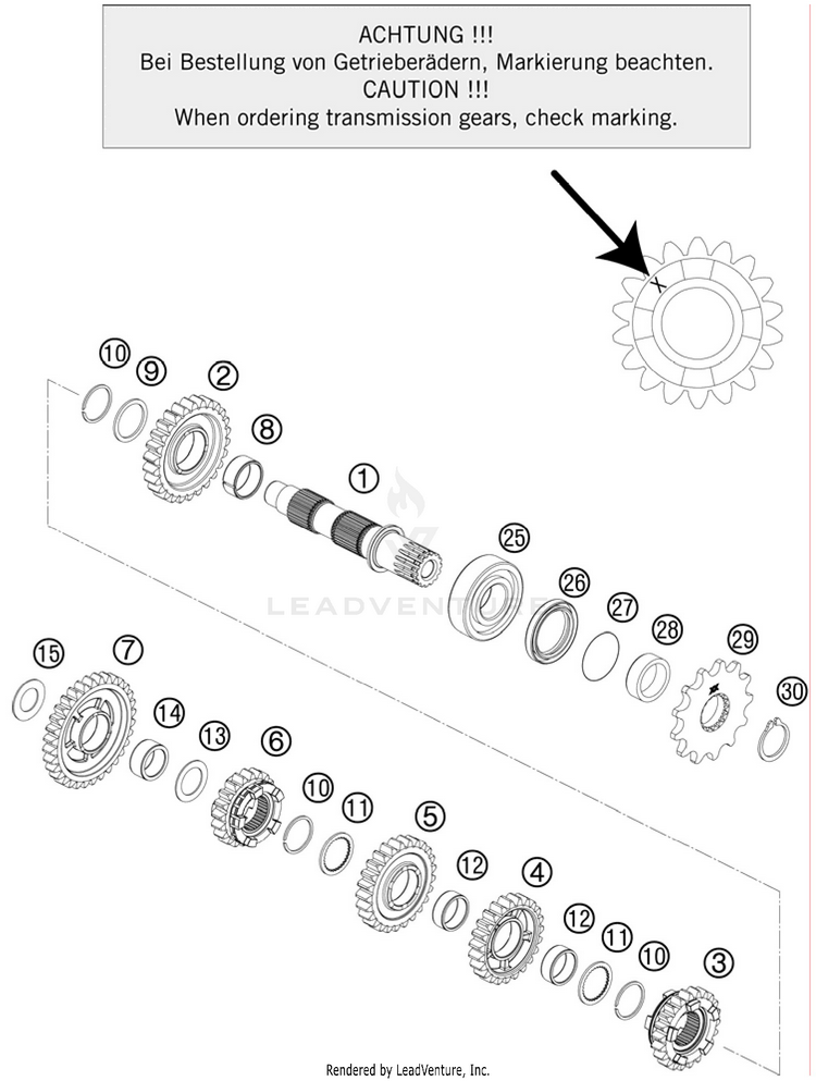 Transmission Ii - Countershaft 250 XC Engine - 2011 Schematic