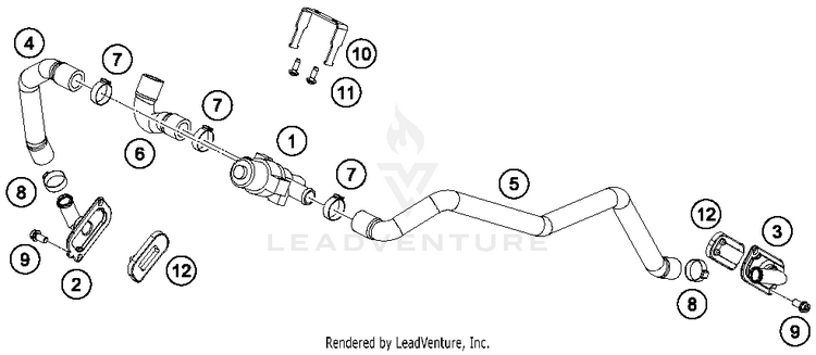 Secondary Air System Sas 1290 SUPERDUKE R BLACK Engine - 2015 Schematic