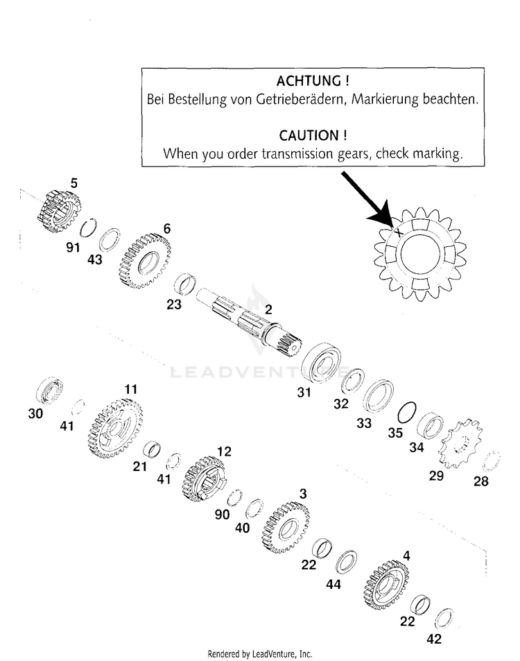 Transmission Ii 125 EXC Engine - 2000 Schematic