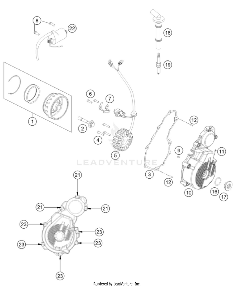 Ignition System 350 EXC-F USA Engine - 2022 Schematic