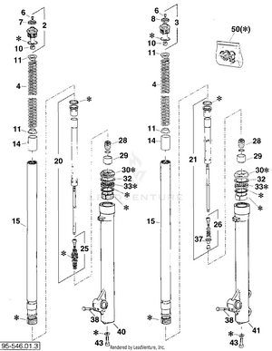 Front Fork Legs Marz. Schematic