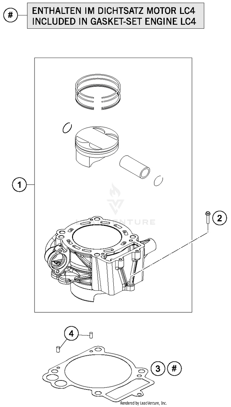 Cylinder 690 ENDURO R Engine - 2016 Schematic