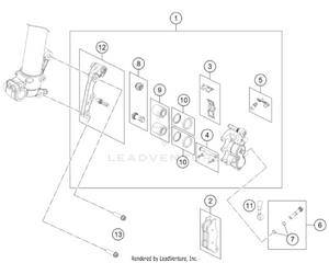 Front Brake Caliper Schematic