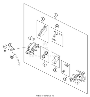 Rear Brake Caliper Schematic