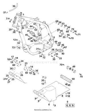 Frame, Engine Protector Schematic