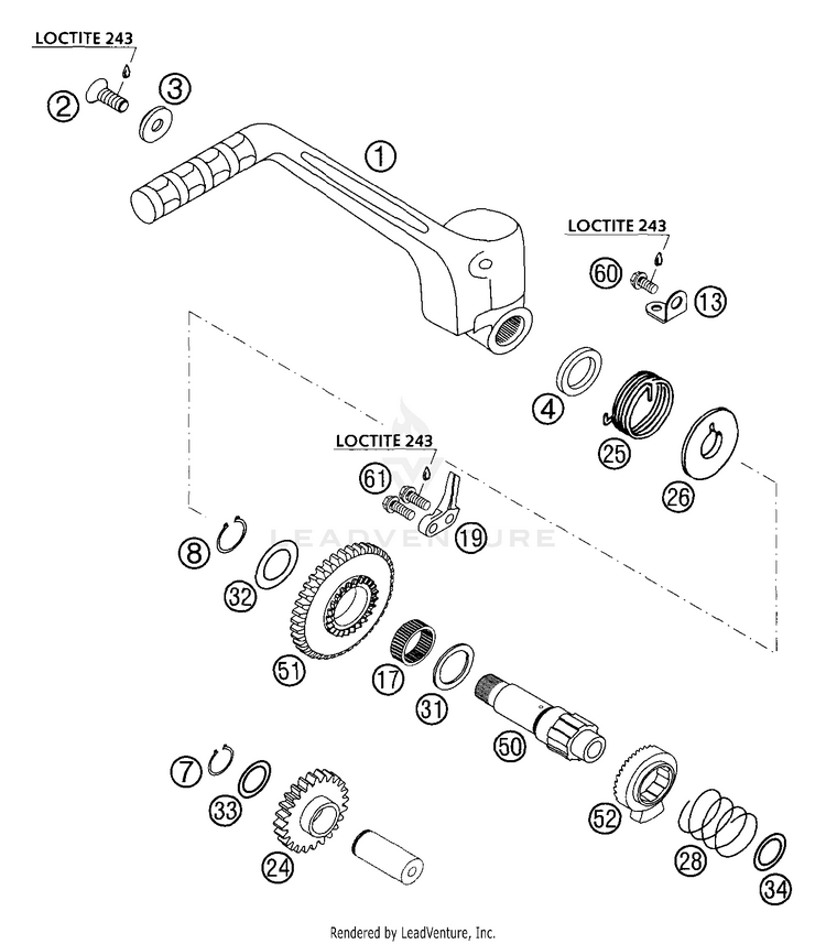 Kickstarter 300 MXC Engine - 2004 Schematic