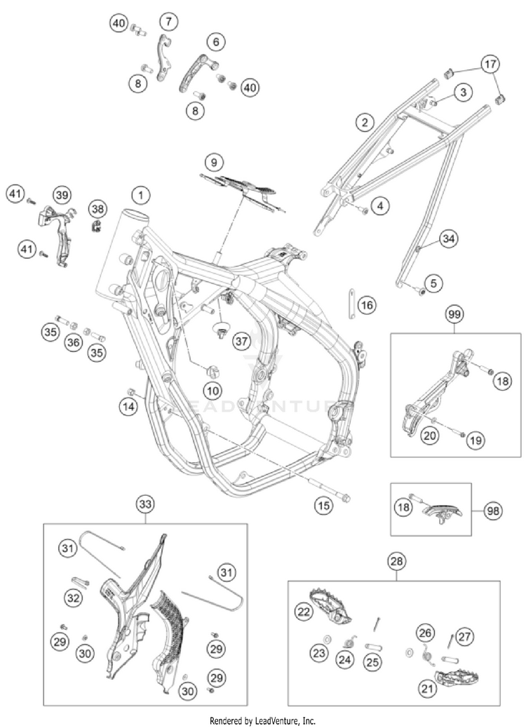 Frame 500 EXC-F US CHASSIS - 2022 Schematic