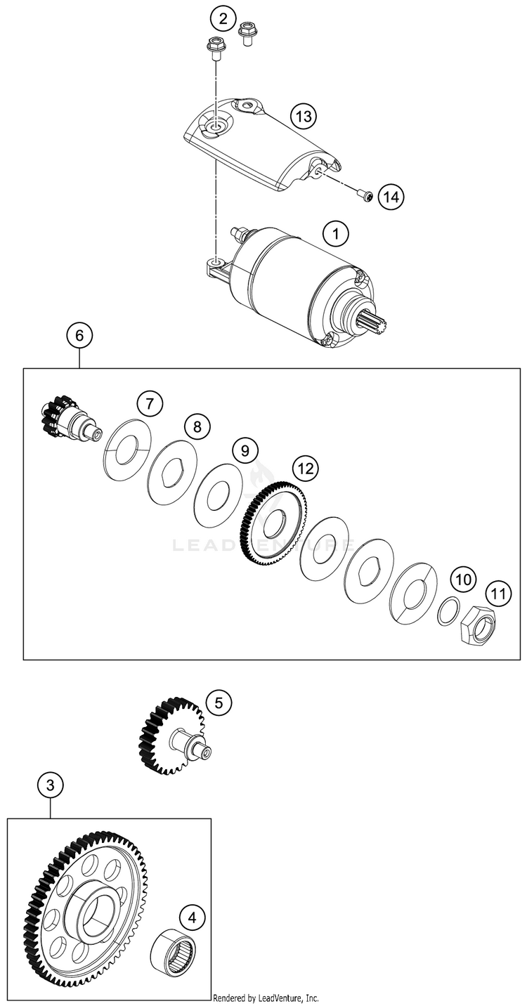 Electric Starter RC 390 ENGINE - 2018 Schematic