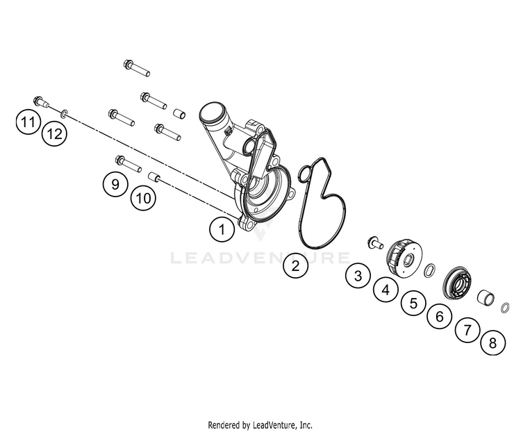 Water Pump 890 ADV R Engine - 2021 Schematic