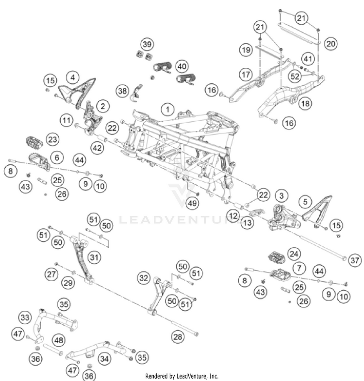 Frame 390 ADVENTURE SPOKE W, orange-B.D. CHASSIS - 2024 Schematic