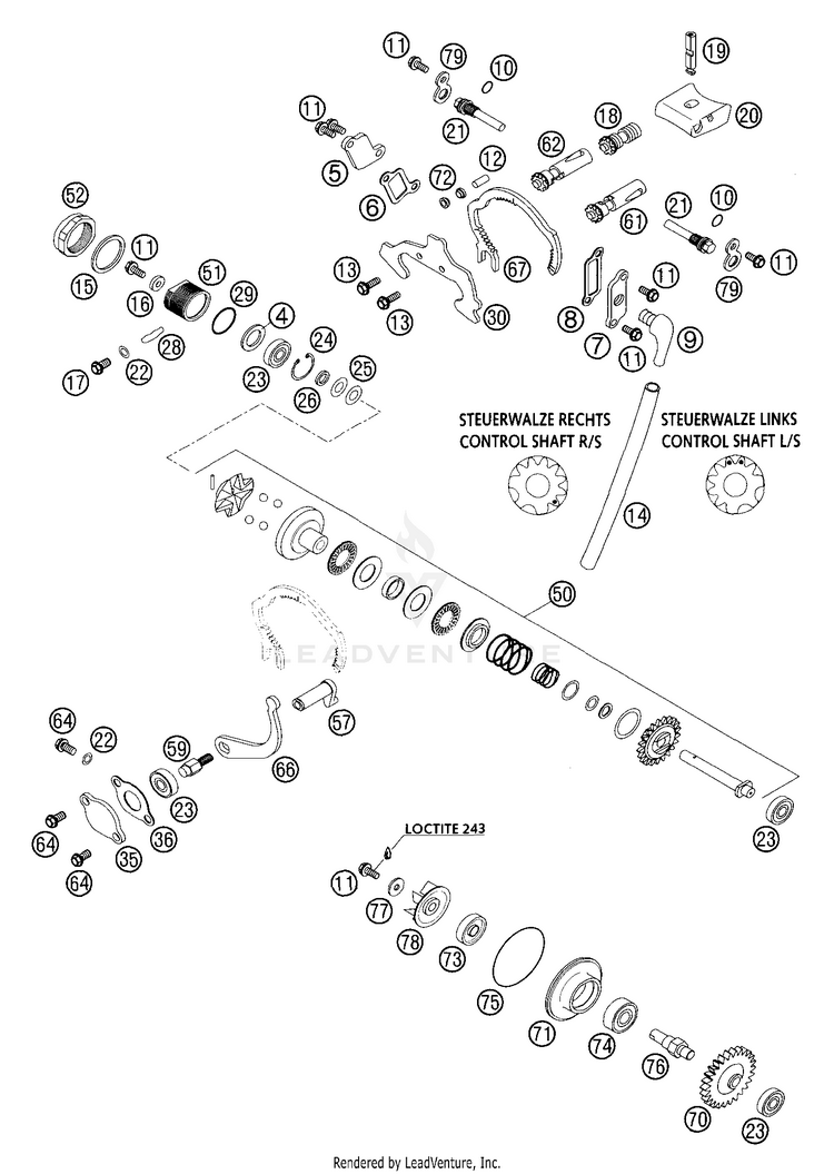 Exhaust Control 200 EXC Engine - 2004 Schematic