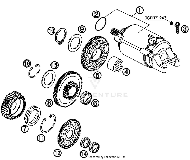 Electric Starter 690 Duke Engine - 2008 Schematic