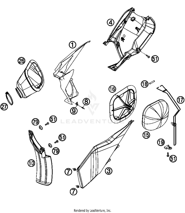 Air Filter 200 XC USA Chassis - 2008 Schematic