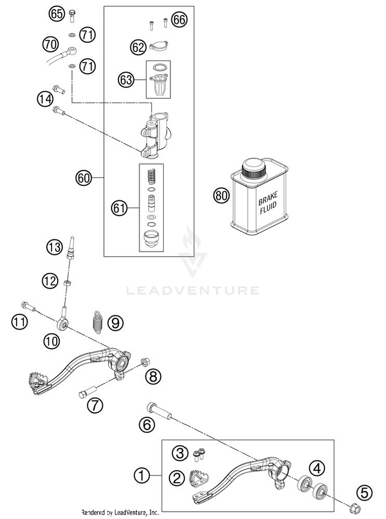Rear Break Control 65 SX Chassis - 2012 Schematic