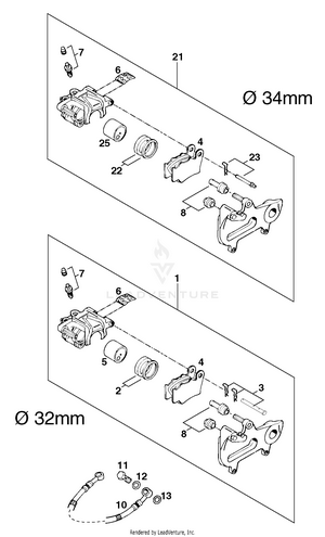 Brake Caliper Rear Schematic