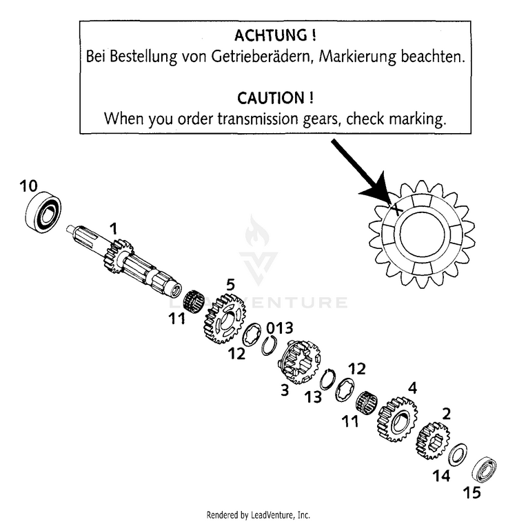 Transmission I 250 MXC Engine - 2001 Schematic