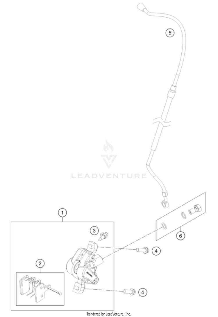 Front Brake Caliper Schematic