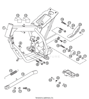 Frame, Side Stand Schematic
