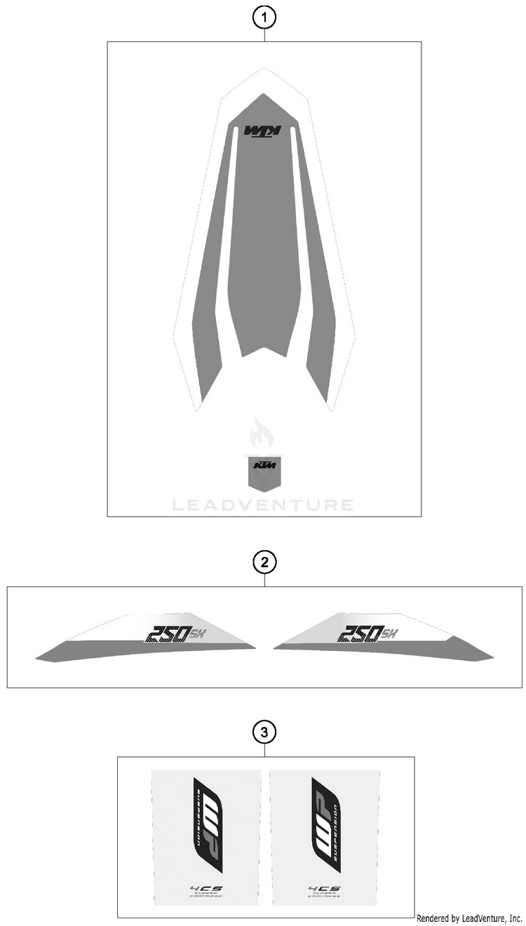 Decal 250 SX Chassis - 2016 Schematic