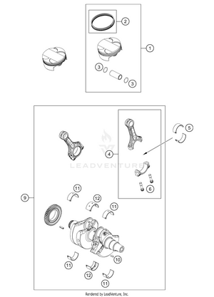Crankshaft, Piston Schematic