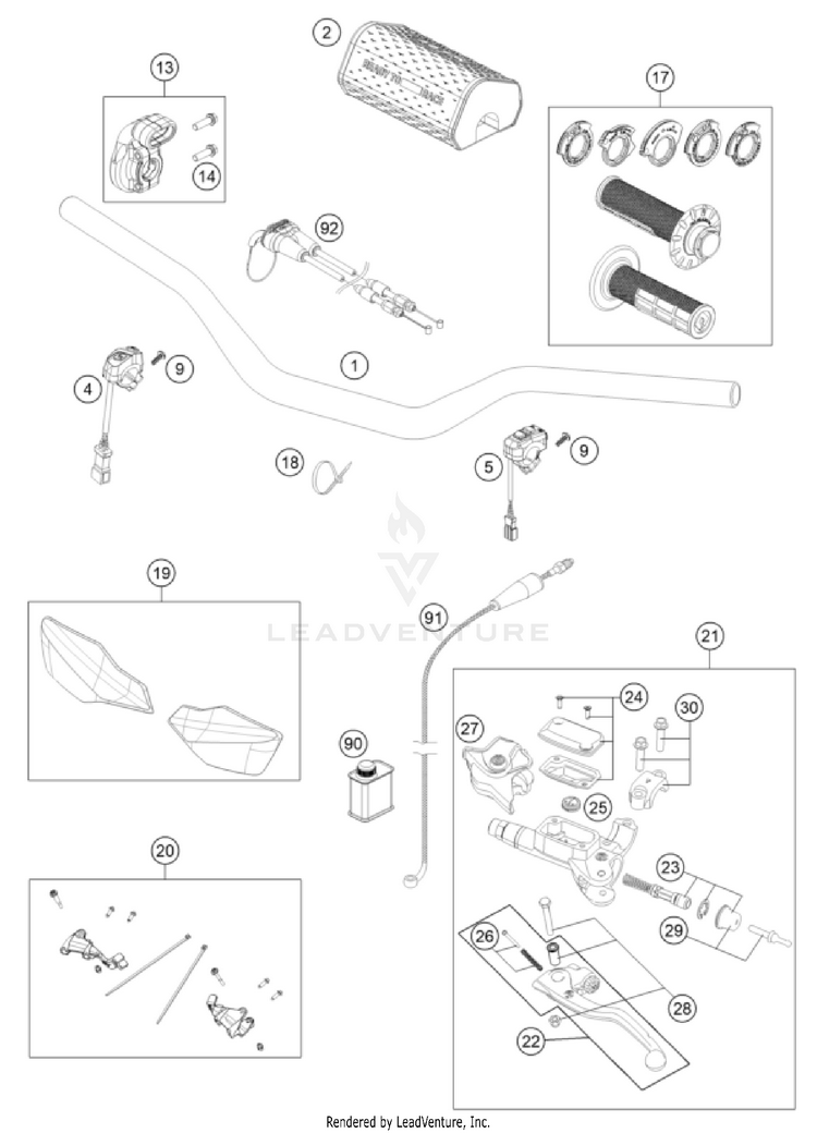 Handlebar, Controls 300 SX CHASSIS - 2026 Schematic