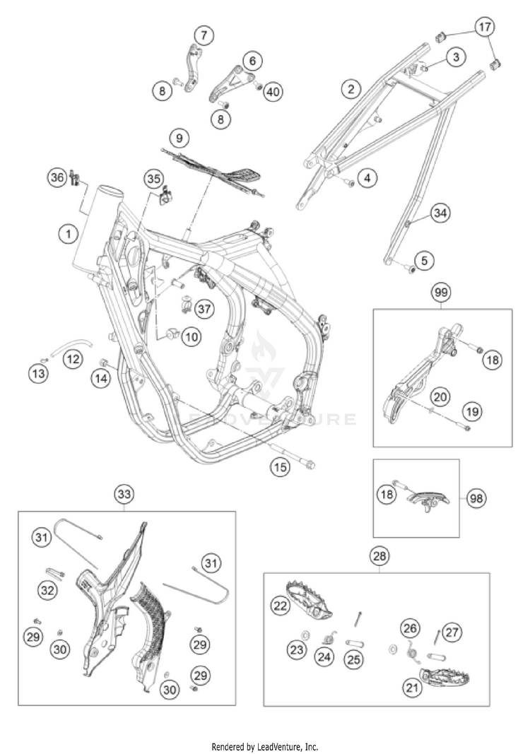 Frame 250 SX-F Chassis - 2022 Schematic