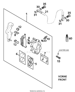 Brake Caliper Front Schematic