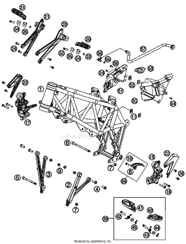 Frame 690 Enduro Chassis - 2011 Schematic