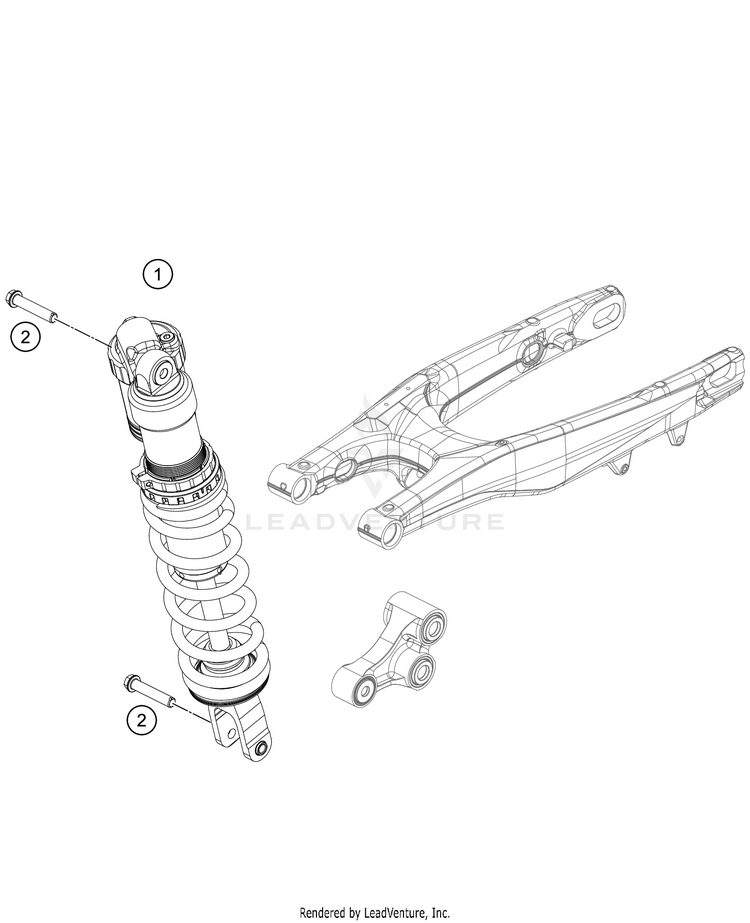 Shock Absorber 450 SX-F Chassis - 2021 Schematic