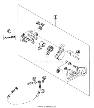 Brake Caliper Rear Schematic