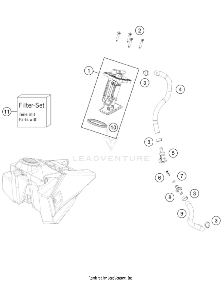 Fuel Pump 450 SX-F CHASSIS - 2024 Schematic
