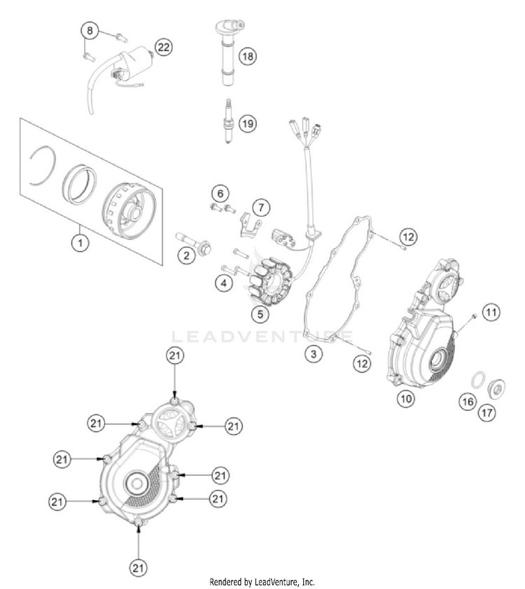 Ignition System 250 SX-F ENGINE - 2025 Schematic