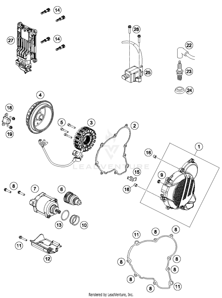Ignition System 250 XC-W TPI ENGINE - 2018 Schematic
