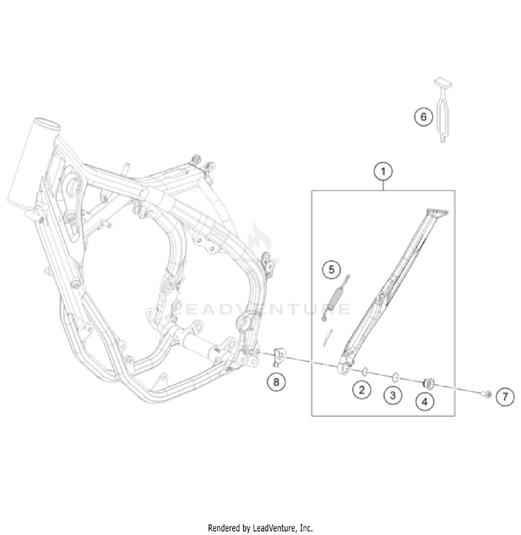 Side / Center Stand 300 XC-W US CHASSIS - 2024 Schematic