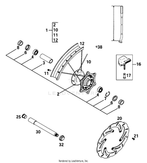 Front Wheel Sx, Exc Schematic