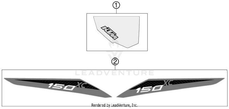 Decal 150 XC USA Chassis - 2013 Schematic