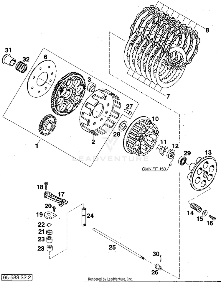 Clutch 620 RXC Engine - 1996 Schematic