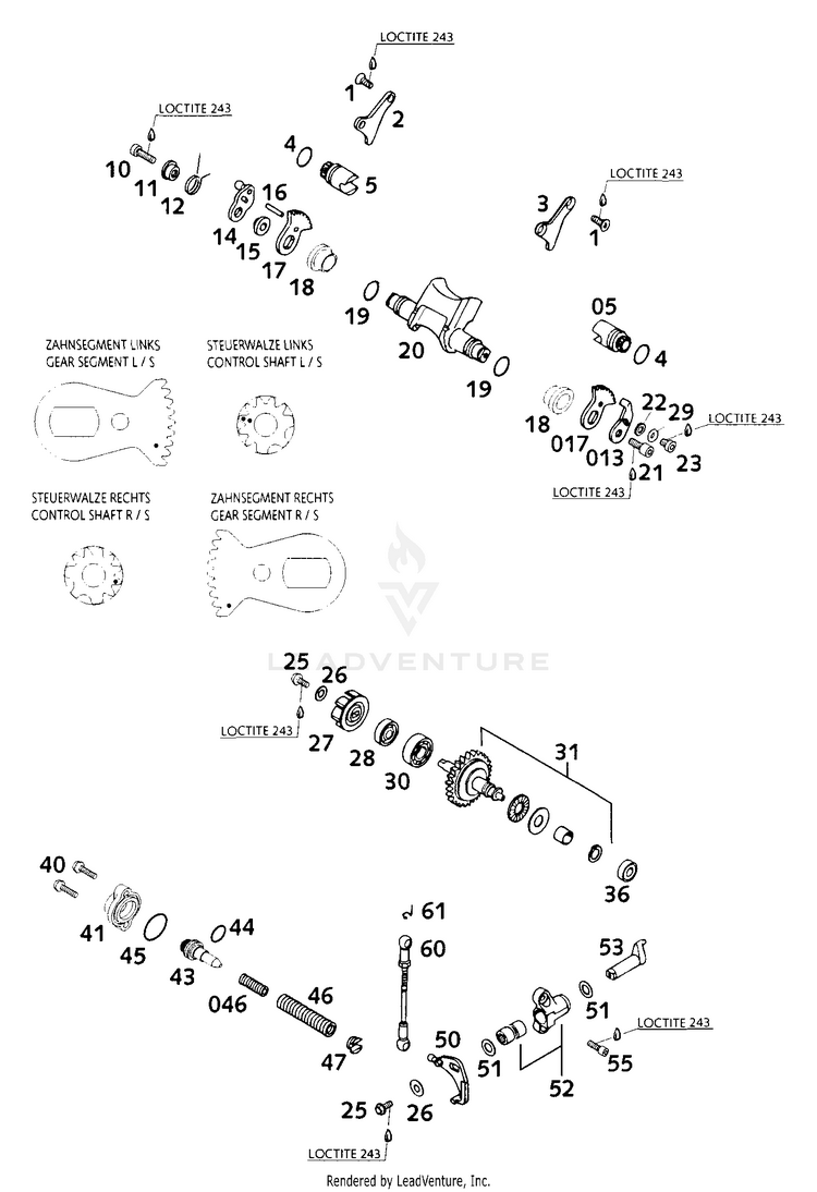 Twin Valve Control 250 MXC Engine - 2001 Schematic