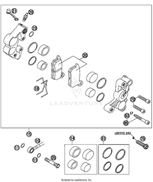 Brake Caliper Front Schematic